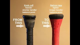 Softball Hitting Tips: Increase hitting power with the balloon tape/grip - tutorial