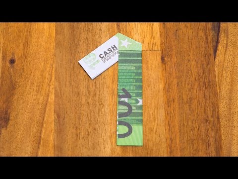 Banknote folding number 1 - Origami money gift tutorial - Number 1/10