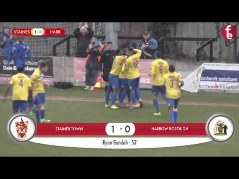 Staines Town 1-1 Harrow Borough | Match Highlights