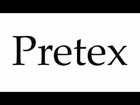 Part of a video titled How to Pronounce Pretex - YouTube