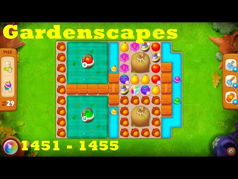Gardenscapes Level 1451 - 1455 HD Walkthrough | 3 - match game | gameplay | android | ios | pc | app