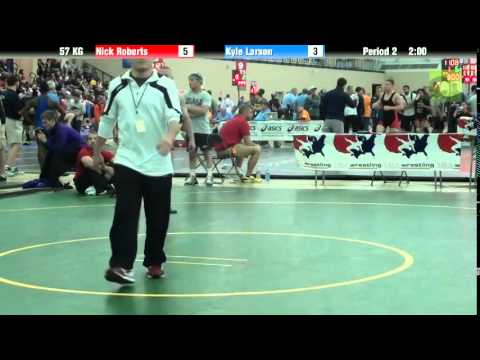 Men`s Freestyle 57 KG Nick Roberts vs. Kyle Larson
