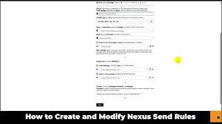 How to Define Nexus Send Rules How to Define Nexus Send Rules