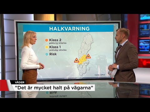Varning för plötslig ishalka - Nyheterna (TV4)