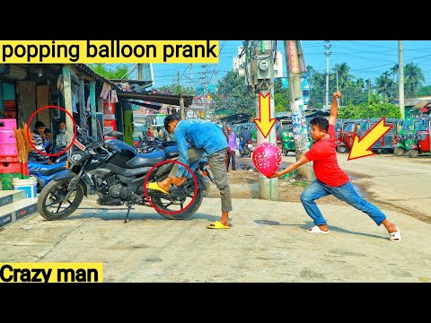 Update Tyre Blast PRANK with Popping balloons | Crazy REACTION with Popping Balloon Prank - So Funny