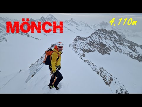 Mönch im Winter - ist der Grat des Mönchs wirklich so scharf? 3 Mal versucht - jetzt hats geklappt!