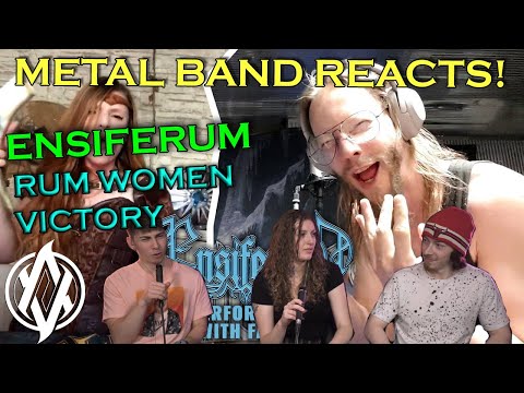 Ensiferum - Rum, Women, Victory REACTION | Metal Band Reacts! *REUPLOADED*