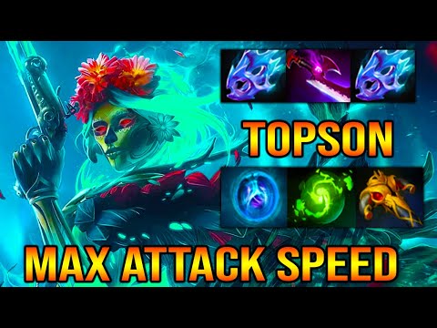 TOPSON MUERTA - MAX ATTACK SPEED BUILD - INSANE TEAM FIGHT