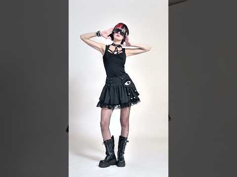 Gothic Lace Frill Mini Skirt with Eerie Doll Accent