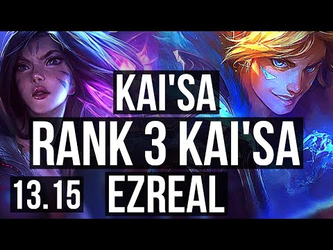 KAI'SA & Rakan vs EZREAL & Braum (ADC) | Rank 3 Kai'Sa, 3/0/6, Rank 14 | KR Challenger | 13.15