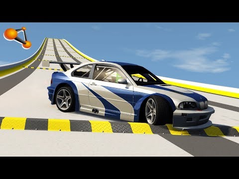 BeamNG.drive - Springboard Descent through Speed Bumps