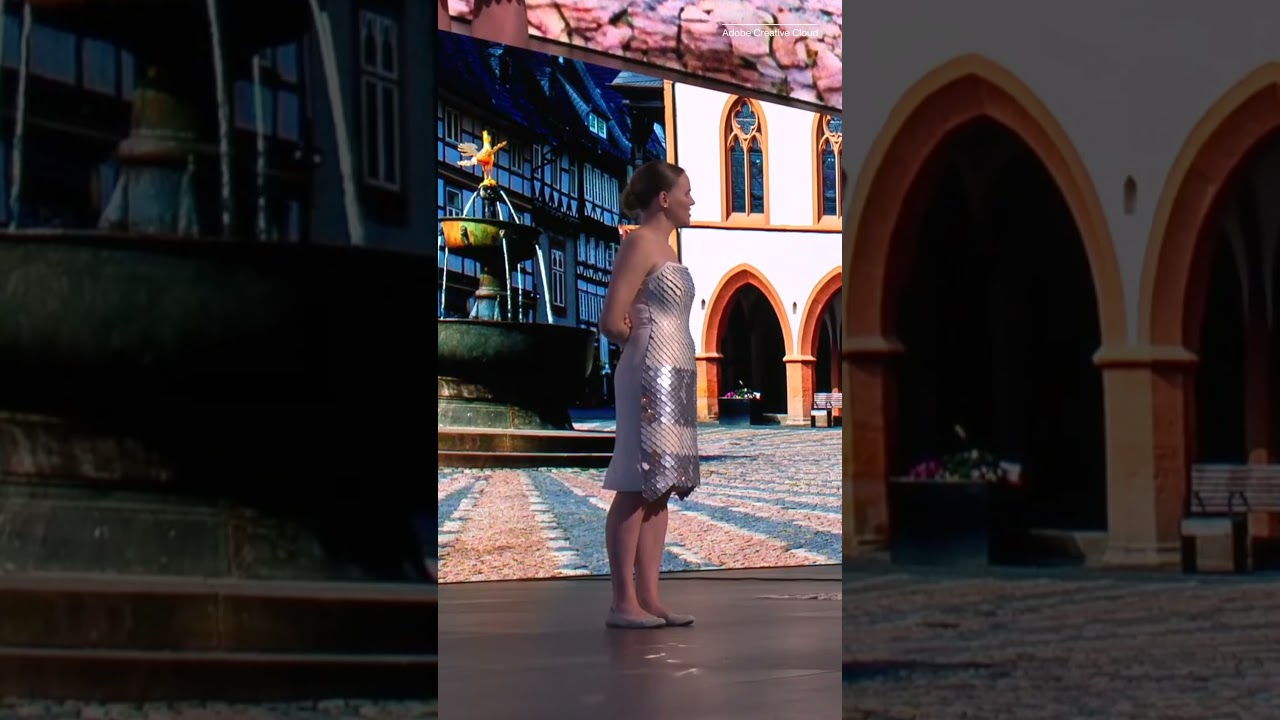 Adobe Shows Off Animated Dress by Project Primrose at Adobe Max #shorts