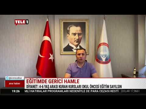 Genel Başkanımız Kadem Özbay, Tele1 Tv`ye yaptığı açıklamada, Diyanet`in Kuran kursları için 