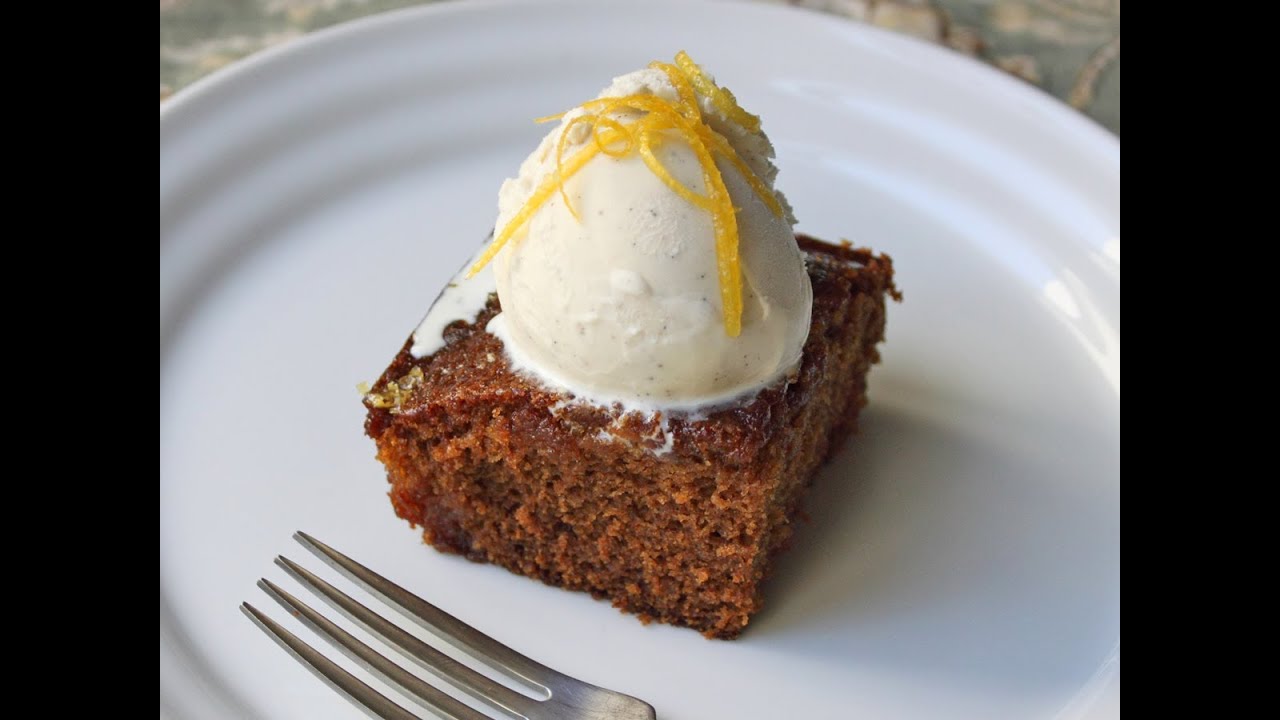 Gingerbread Cake with Lemon Glaze - Christmas Gingerbread Dessert