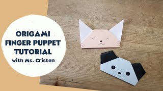 Origami Finger Puppet Tutorial with Ms. Cristen