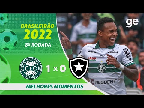 Gols e lances de Coritiba x Botafogo