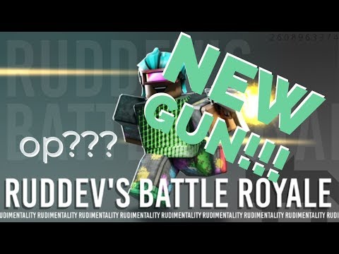 RUDEV'S BATTLE ROYALE NEW GUN (OP AS HECK?) II Roblox Rudev's Battle Royale / Brickbattle Royale