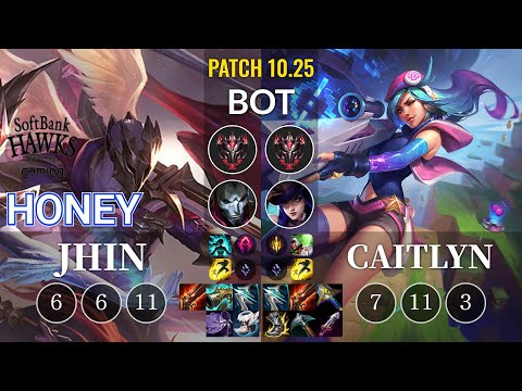 SHG Honey Jhin vs Caitlyn Bot - KR Patch 10.25