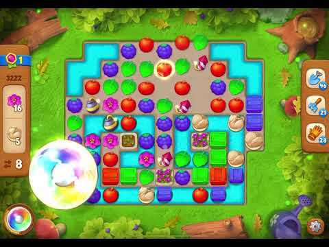 GardenScapes Level 3222 no boosters (16 moves)