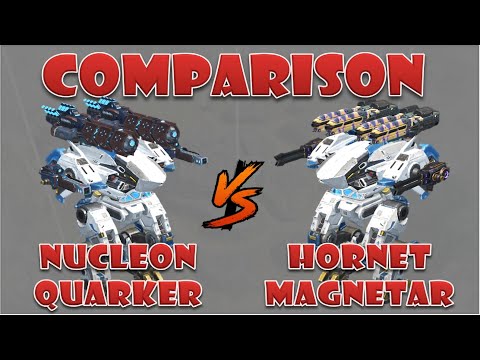 Hornet Magnetar Hawk vs Nucleon Quarker Hawk setup comparison test server war robots