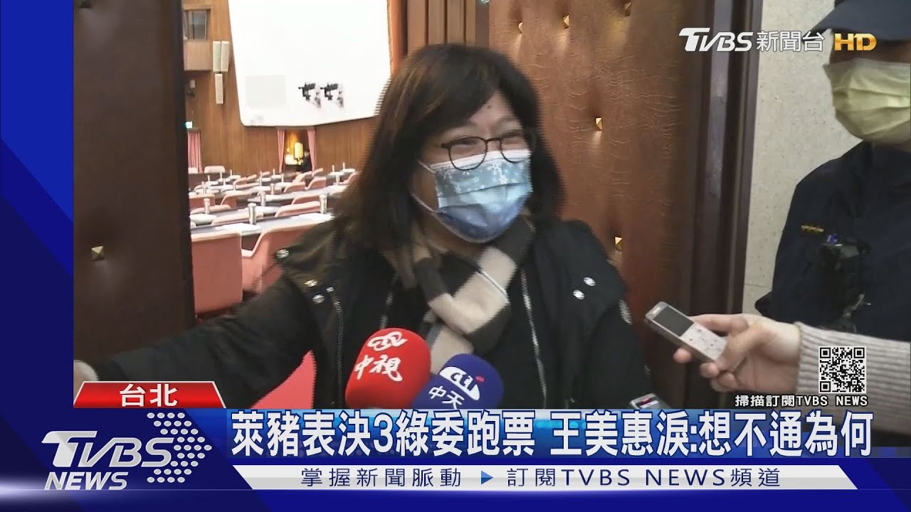 萊豬表決3綠委跑票　王美惠淚：想不通為何