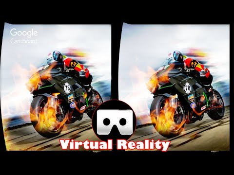 3D VR High Speed Motorcycle Ride Virtual Reality Vídeo  [Google Cardboard VR Box] 3D SBS