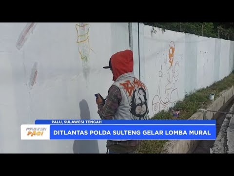 POLDA SULTENG SOSIALISASI KAMSELTIBCAR LEWAT LOMBA MURAL