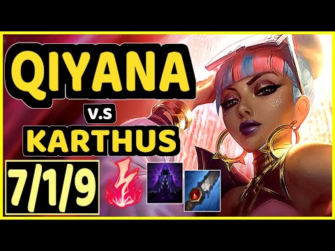 MINERVA (QIYANA) vs KARTHUS - 7/1/9 KDA JUNGLE CHALLENGER GAMEPLAY - BR