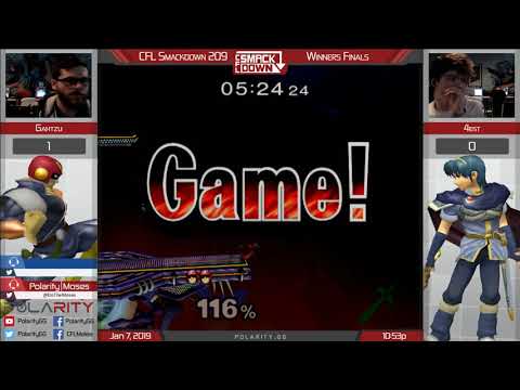 CFL Smackdown 209 Melee - Gahtzu (Captain Falcon) vs Mr Lz (Marth, Falco) - Winners Finals