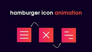 How To Make Animated Menu Icon For Website Using HTML CSS JS | Hamburger Icon Animation