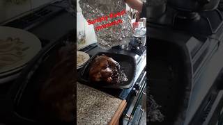 Ken enjoys a spot of cooking when we aren't cruising. Today its Sunday Roast 😋 #shorts #foodie