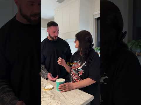My mom tries protein ice cream