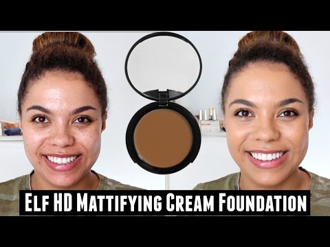 ELF HD Mattifying Cream Foundation Review + Full Face ELF | samantha jane Video