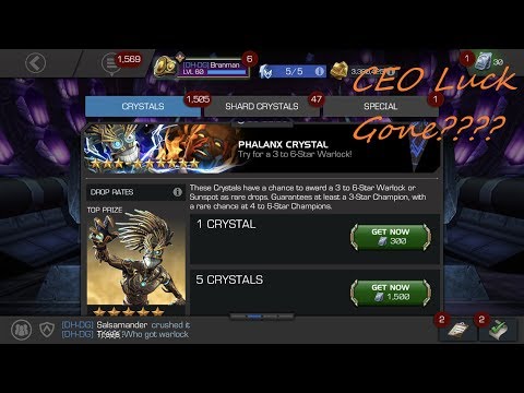 20x 6 Star Warlock (New Mutants) Cavalier Featured Crystal Opening! - Marvel Contest of Champions