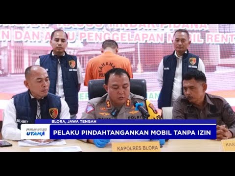 POLRES BLORA UNGKAP PENGGELAPAN MOBIL RENTAL