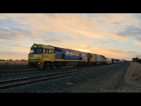 PM6 Overtakes PM9 At Gheringhap - PoathTV Australian Trains & Railways