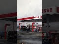 Painting a PETROL STATION, acrylic canvas artwork #artist #paintingprocess #mixedmediaart #art
