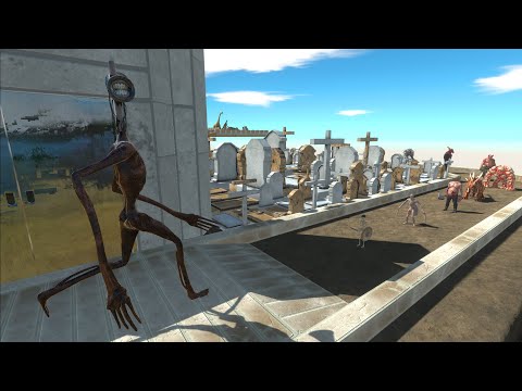 SIREN HEAD GRAVEYARD DEATH RUN - Animal Revolt Battle Simulator