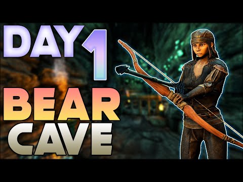 FIGHTING FOR CROUCH BEAR CAVE DAY 1 ON MTS! | ARK: Survival Evolved