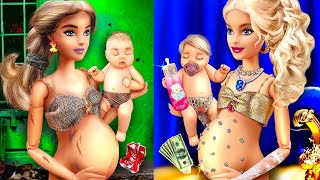 Download lagu 13 DIY Rich mom Barbie vs Broke mom Barbie Pregnan... mp3