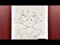 Anime drawing | how to draw kid goku step-by-step