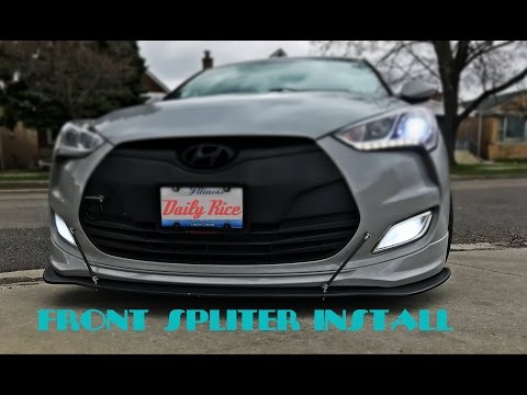 13 Veloster Front Splitter Install