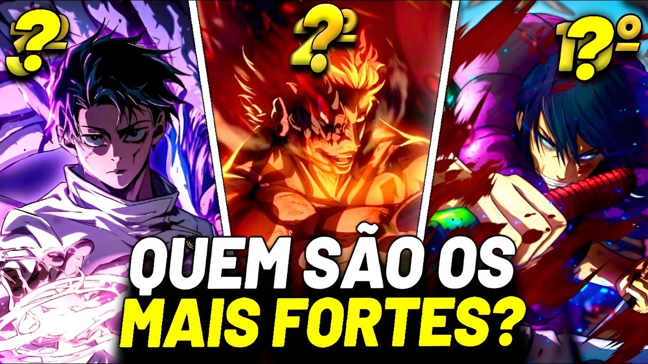 🔥DEFINITIVO! TOP 10 PERSONAGENS MAIS FORTES DE JUJUTSU KAISEN NO FINAL DA OBRA
