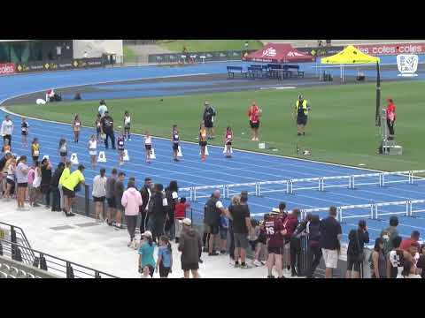 U9 Girls 60m Hurdles Heat 4: 2022 Commonwealth Bank State Combined Events Championships - Saturday