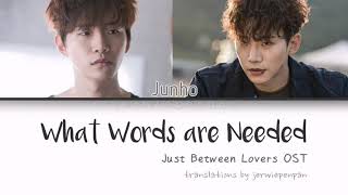 Download lagu Junho 2PM (준호)  - What Words are Needed [Eng/Rom/Kor Lyrics] Just Between Lovers OST mp3