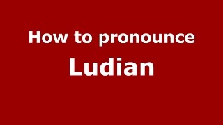 How to pronounce Ludian