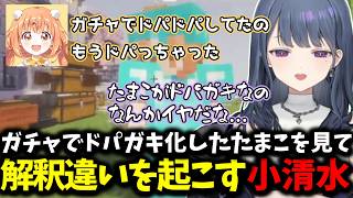 エンチャントガチャでドパガキになったたまこを見て解釈違いを起こす小清水【 小清水透/にじさんじ/切り抜き 】