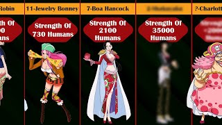 Comparison: 50 Strongest Female Characters in One Piece