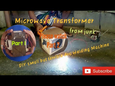 How to make Diy welding machine from microwave transformer, #DiyWeldingMachine