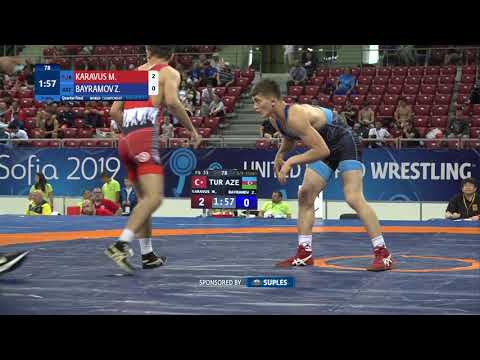 1/4 FS - 55 kg: M. KARAVUS (TUR) v. Z. BAYRAMOV (AZE)